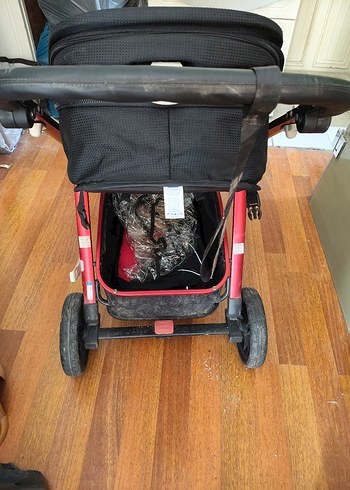 Kırmızı CASUAL Bebek Arabası ve Oto Koltuğu - Görsel 4