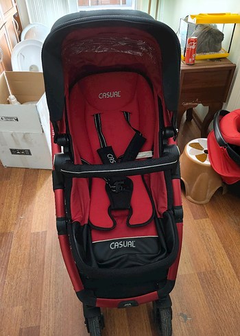 Kırmızı CASUAL Bebek Arabası ve Oto Koltuğu - Görsel 8