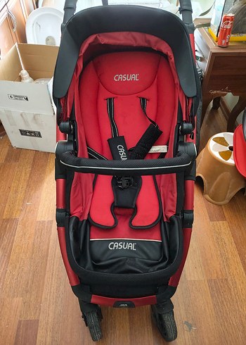 Kırmızı CASUAL Bebek Arabası ve Oto Koltuğu - Görsel 6