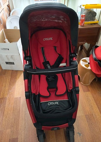 Kırmızı CASUAL Bebek Arabası ve Oto Koltuğu - Görsel 7
