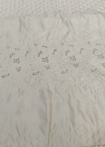 Nakış Detaylı Beyaz Yastık Kılıfı - Görsel 6