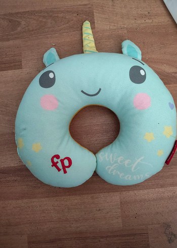 Turkuaz Unicorn Desenli çocuk boyun Yastığı - Görsel 2