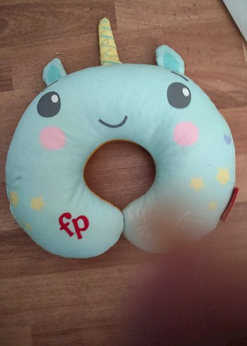 Turkuaz Unicorn Desenli çocuk boyun Yastığı - Görsel 3