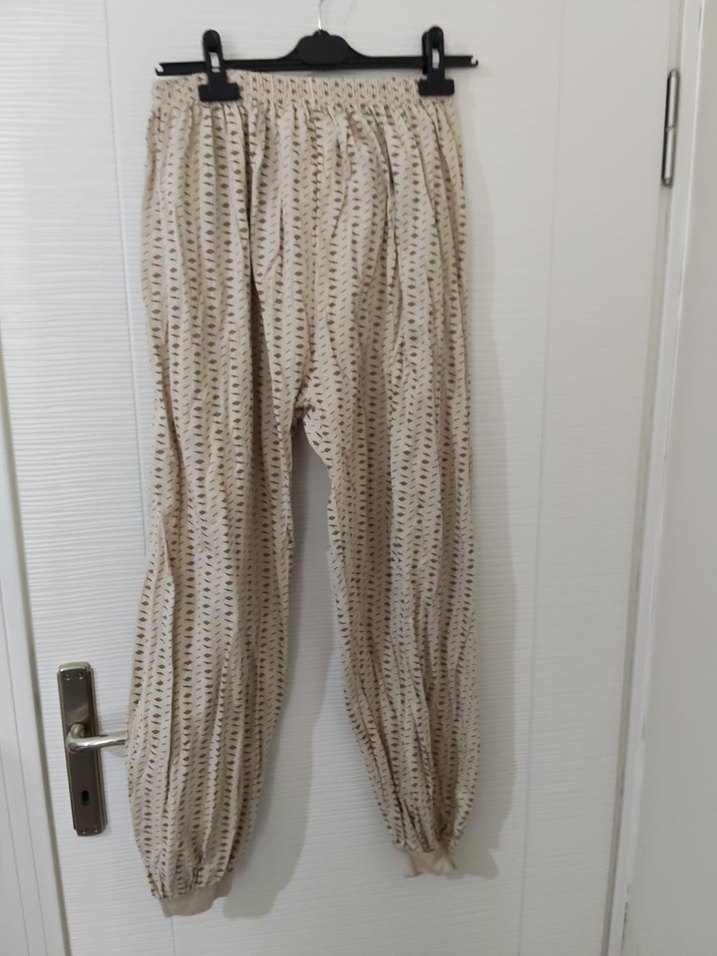 erkek Bej Bol Kesim pijama altı - Görsel 3