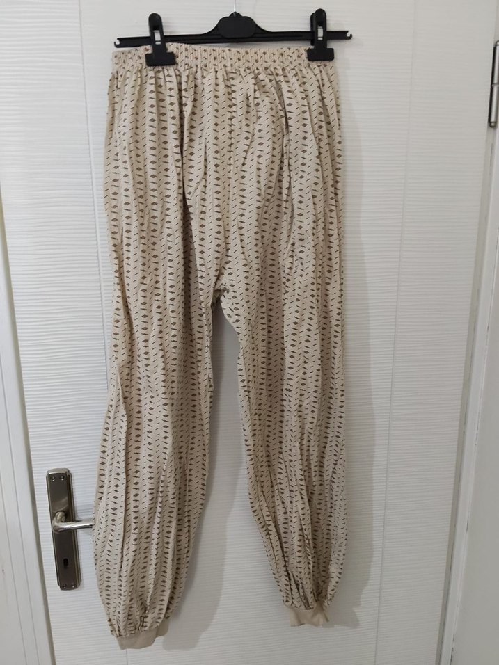 erkek Bej Bol Kesim pijama altı - Görsel 2