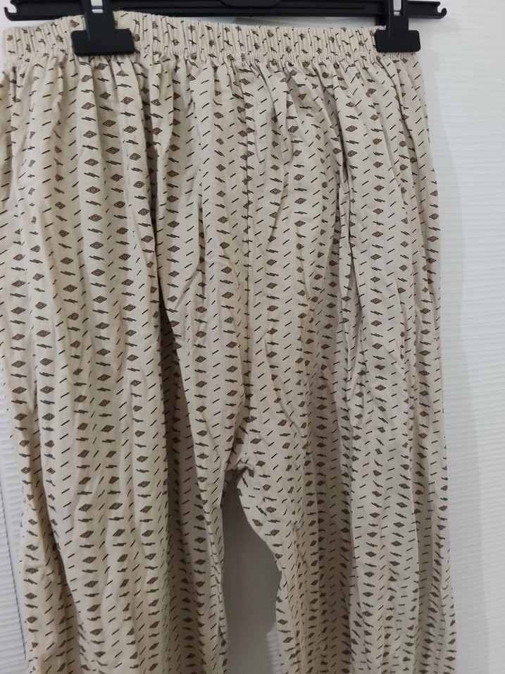 erkek Bej Bol Kesim pijama altı - Görsel 4