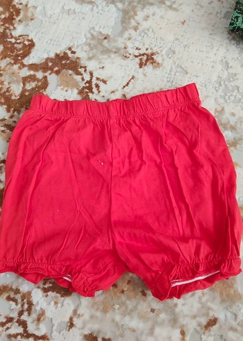 Kız Çocuk Kırmızı Fırfırlı Şort - Görsel 3