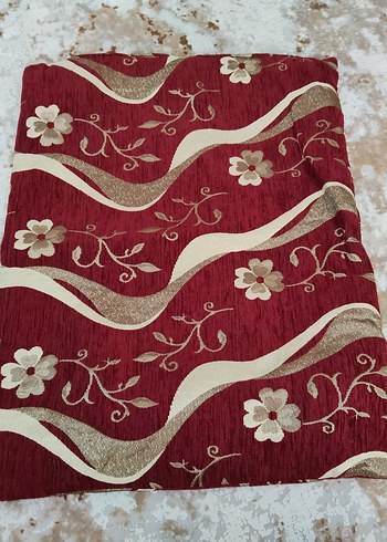 Bordo Çiçek Desenli Parlak yastık minder kılıfı - Görsel 2