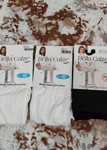 Beyaz Baskılı Pamuklu Çocuk Külotlu Çorap
