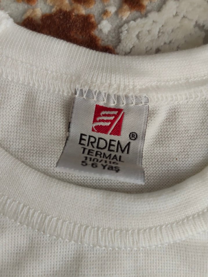 Beyaz Çocuk İçlik Tişörtü - Görsel 3