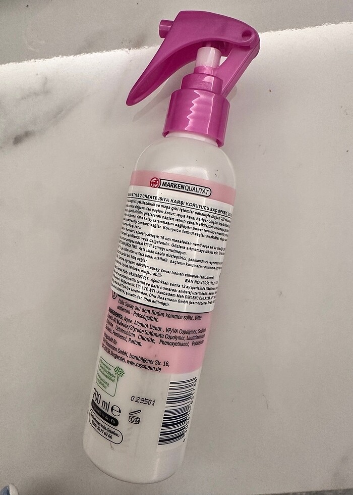 İsana  ısıya karşı koruyucu saç spreyi - Görsel 2