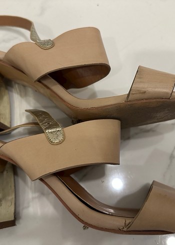 Derimod Bej Kadın Dolgu Topuklu Sandalet - Görsel 2