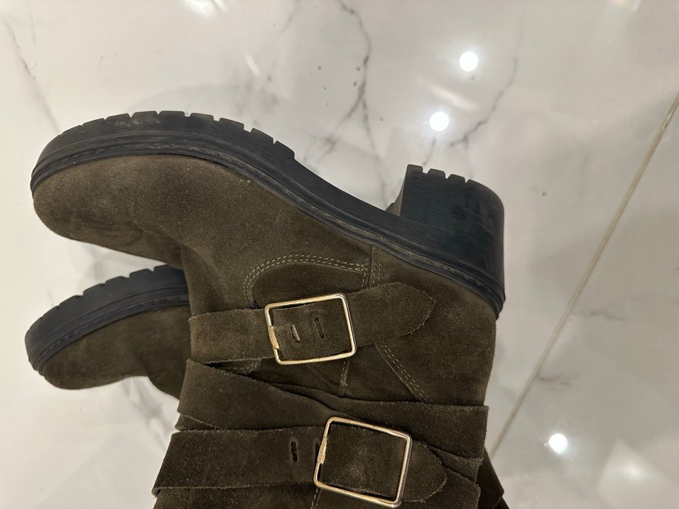 Derimod Süet Tokalı Kahverengi Biker Kadın Bot - Görsel 2