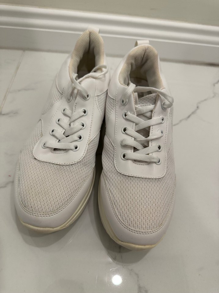 Beyaz Kadın Dolgu Topuk Spor Ayakkabı - Görsel 2