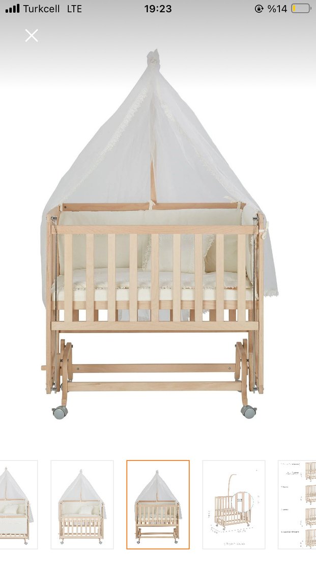 Anne yanı Bebek Beşiği - Görsel 3