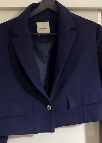 Koton Lacivert Düğmeli Kadın Blazer Ceket