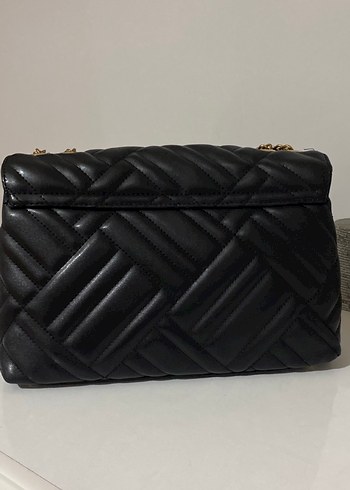 Zincir Detaylı Siyah Deri Kadın Çanta - Görsel 2