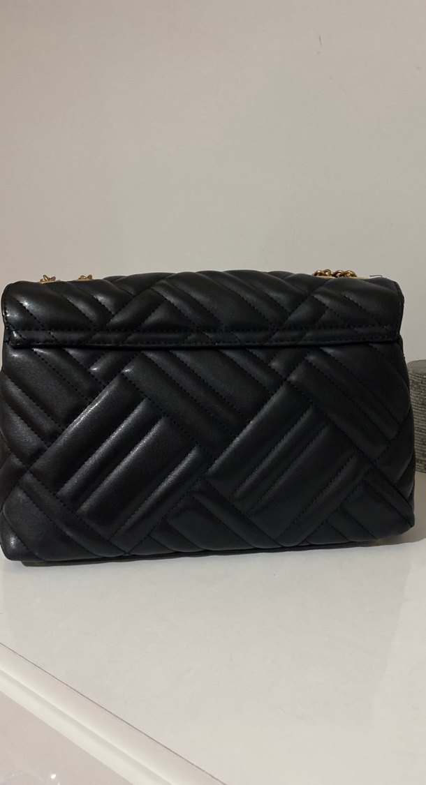 Zincir Detaylı Siyah Deri Kadın Çanta - Görsel 2