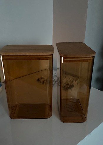 Bej Ahşap Kapaklı Dolap Düzenleyici Seti - Görsel 3