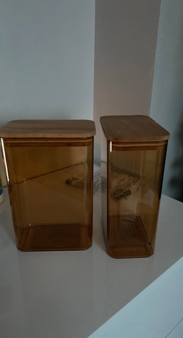 Bej Ahşap Kapaklı Dolap Düzenleyici Seti - Görsel 3