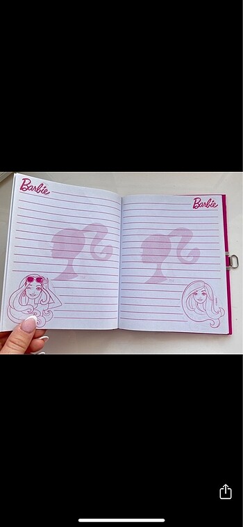  Beden Renk Kız çocuk defter / Kız çocuk günlük / Barbie aksesuar