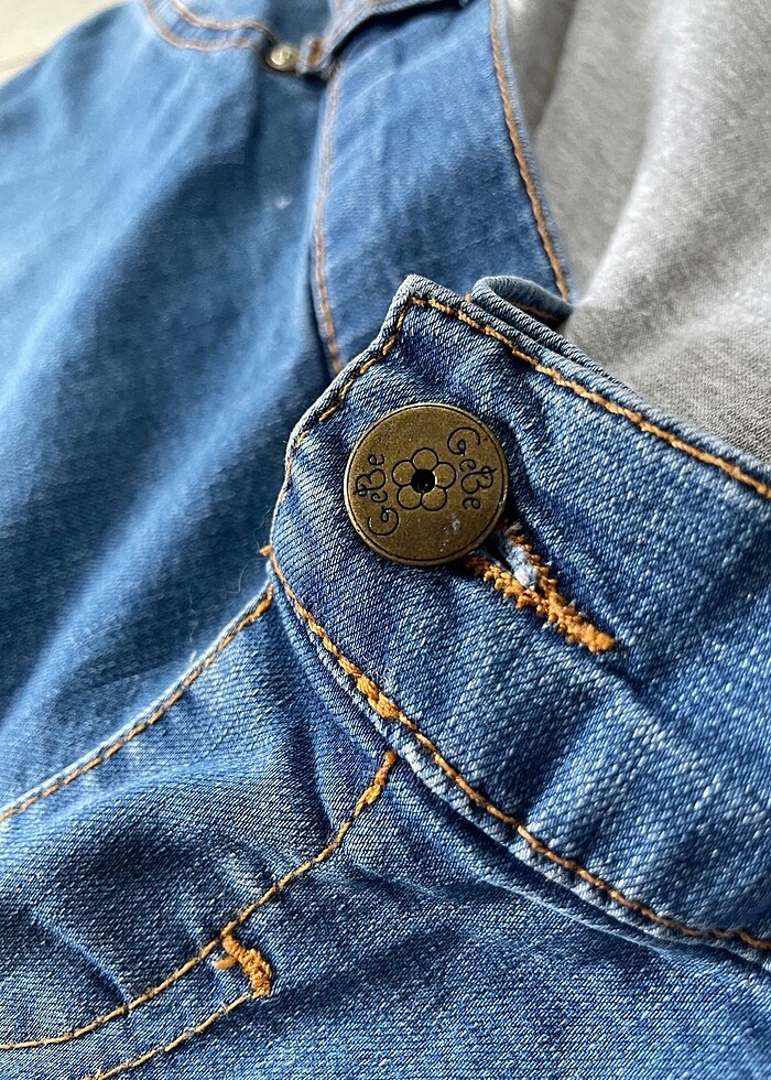 Hamile kot pantolon / Hamile Kapri / Hamile pantolon - Görsel 3