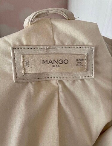 12-13 Yaş Beden Mango deri ceket / kız çocuk deri ceket