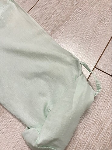 l Beden turkuaz Renk Bershka Gömlek / Keten Gömlek