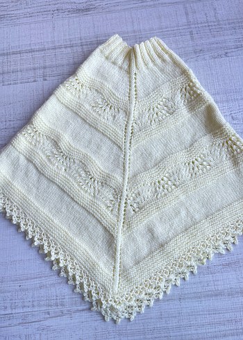 Kız çocuk Hırka / Kız Çocuk Panço / El Örgüsü - Görsel 8