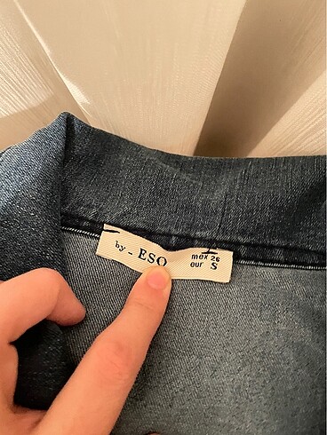 s Beden mavi Renk İşlemeli ceket
