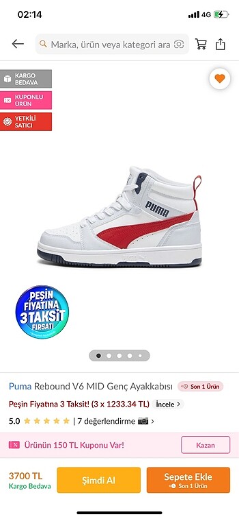 Puma spor ayakkabı