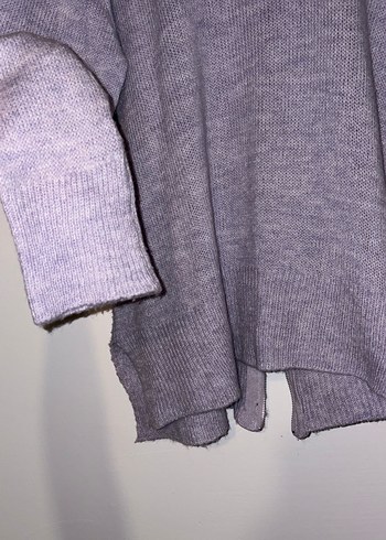 Lila Kadın Yumuşak Örgü Boğazlı Kazak - Görsel 2