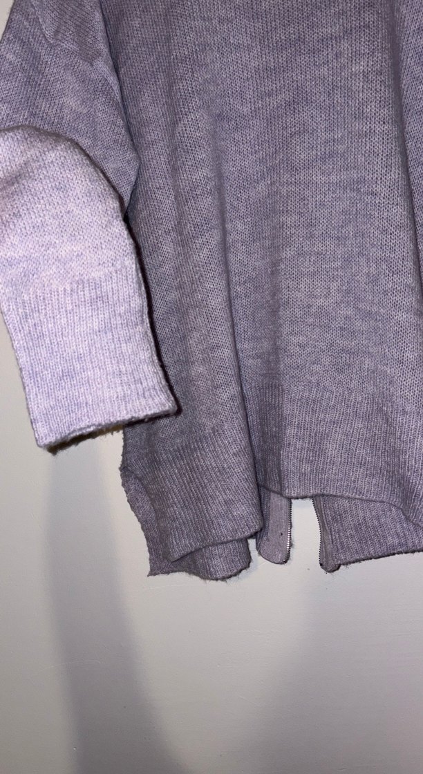 Lila Kadın Yumuşak Örgü Boğazlı Kazak - Görsel 2