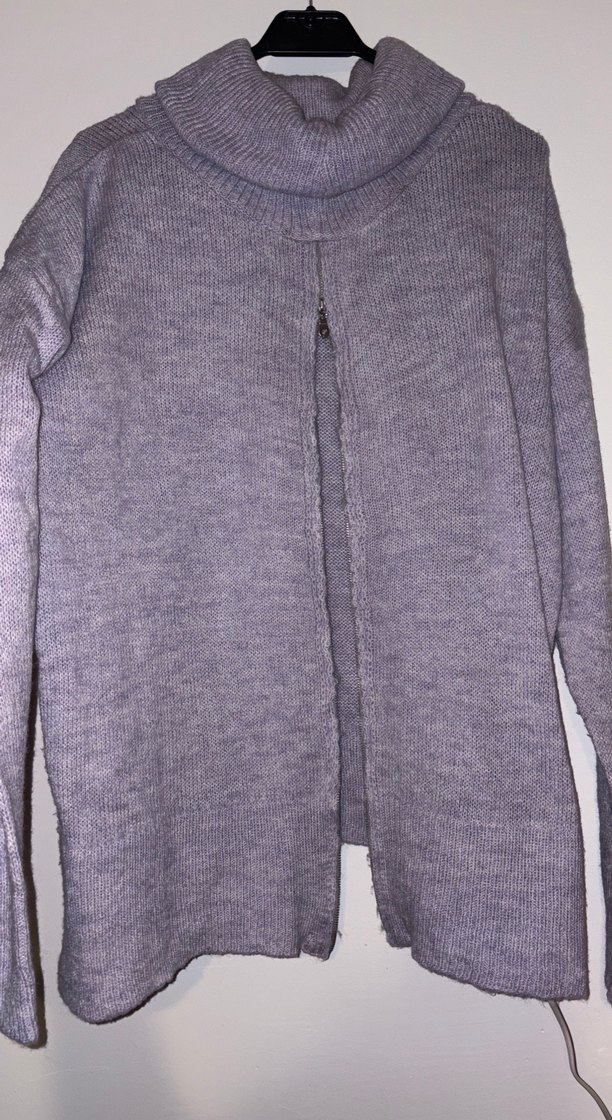 Lila Kadın Yumuşak Örgü Boğazlı Kazak - Görsel 3