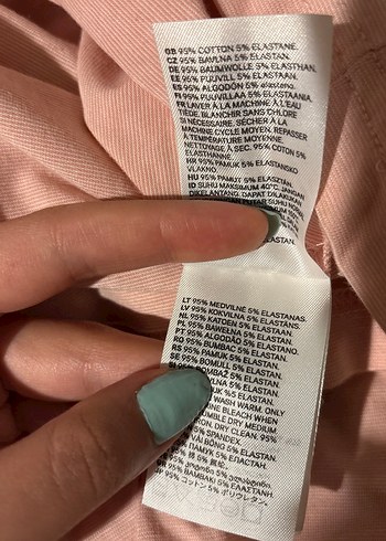 Pembe  Polo Yaka Kadın Tişört - Görsel 4