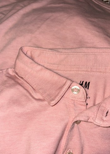 Pembe  Polo Yaka Kadın Tişört - Görsel 3