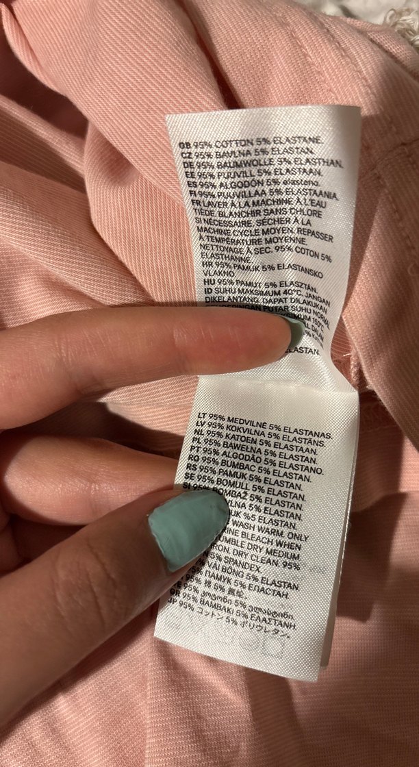 Pembe  Polo Yaka Kadın Tişört - Görsel 4