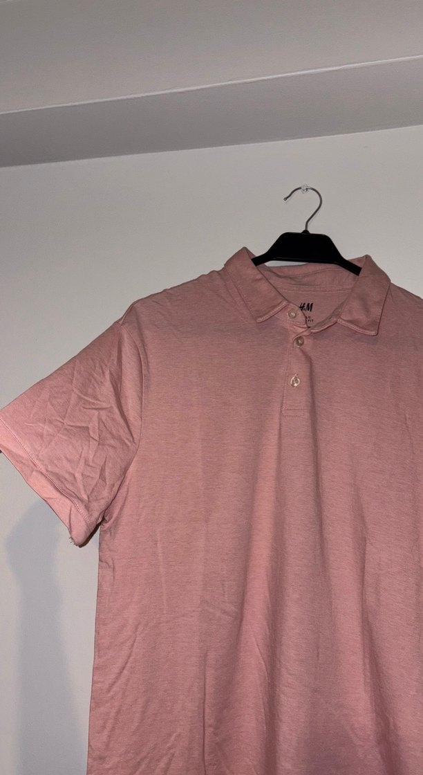 Pembe  Polo Yaka Kadın Tişört - Görsel 2