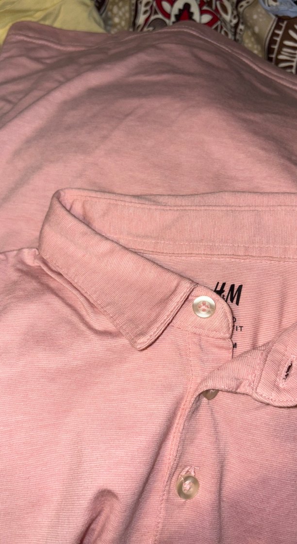 Pembe  Polo Yaka Kadın Tişört - Görsel 3