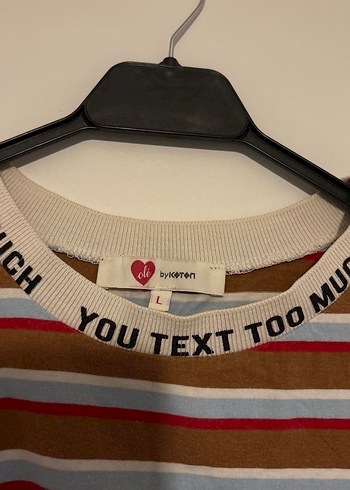 Kadın Kahverengi Çizgili Tişört - Görsel 3