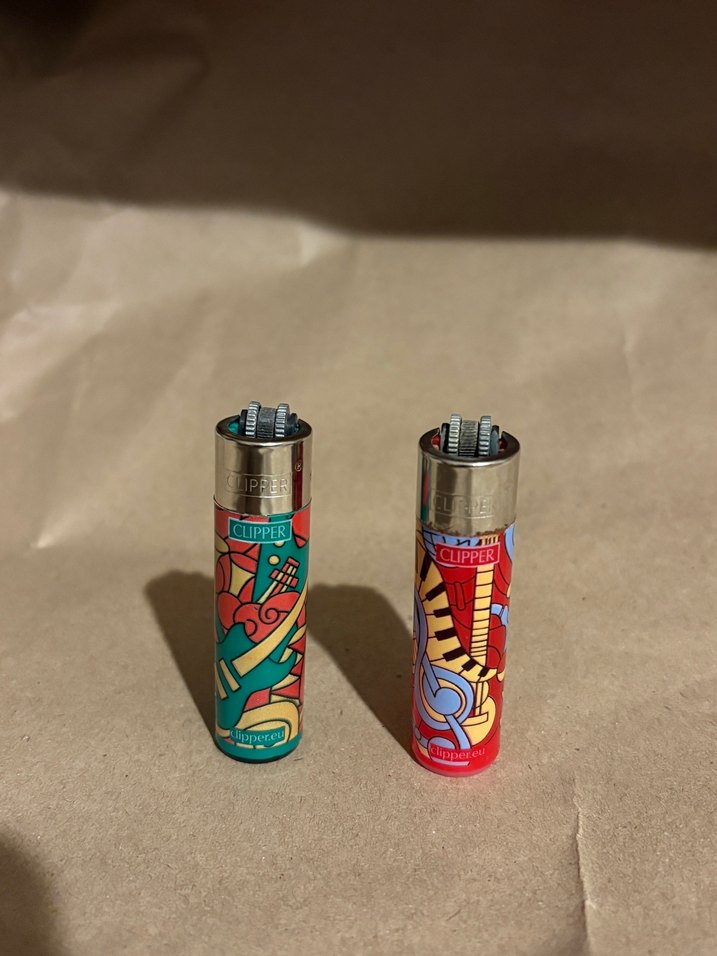 Müzik Temalı Renkli Clipper Çakmak Seti - Görsel 2