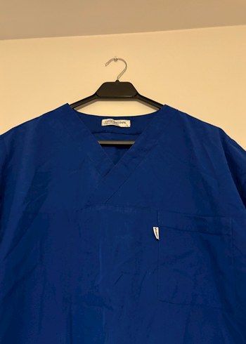 Saks Mavisi Scrubs Üst - Görsel 3