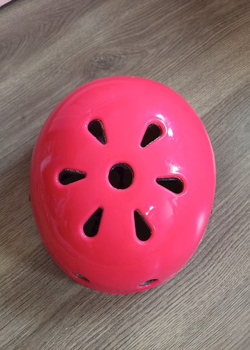 Pembe Renkli Motosiklet Kaskı Velcro Bantlı - Görsel 2