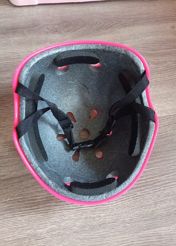 Pembe Renkli Motosiklet Kaskı Velcro Bantlı - Görsel 3