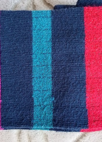 Renkli Çizgili Çocuk Triko Tayt - Görsel 3