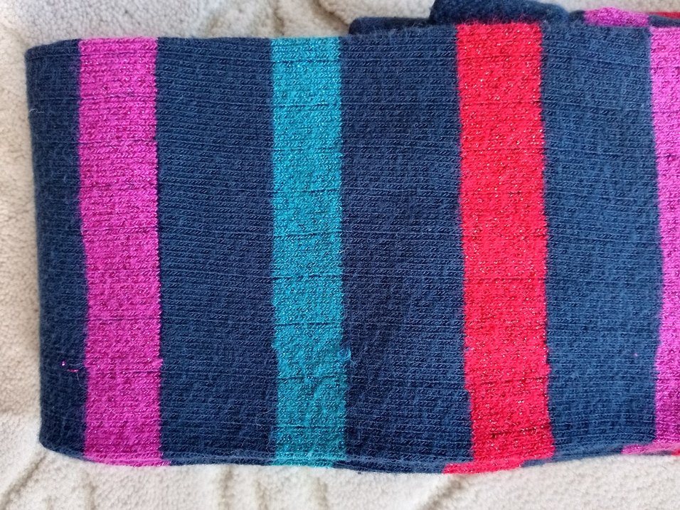 Renkli Çizgili Çocuk Triko Tayt - Görsel 3