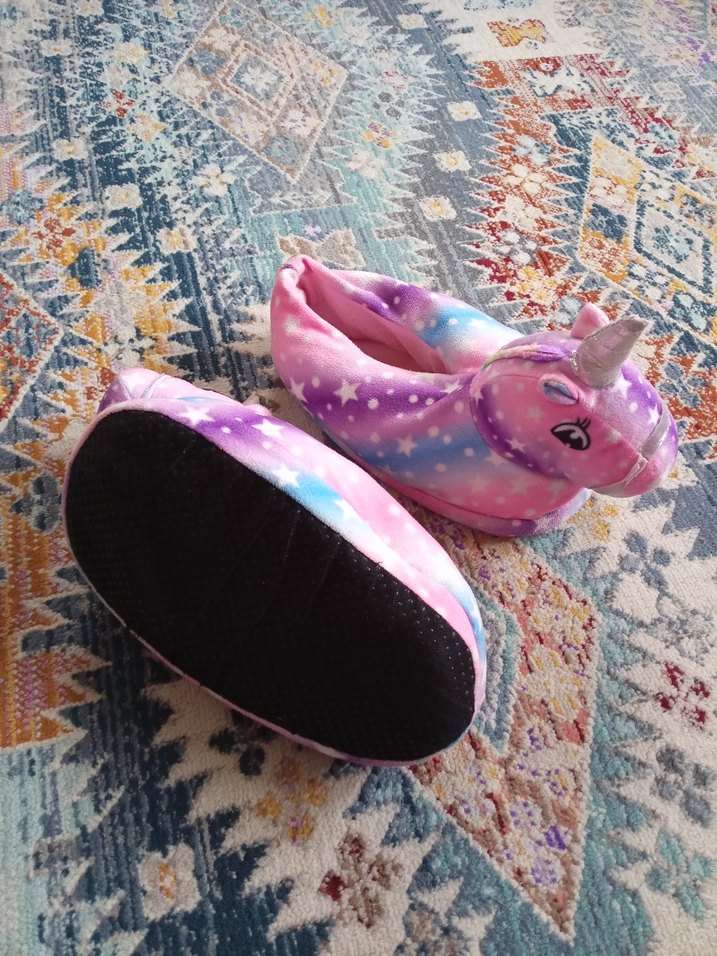 Kız Çocuk Renkli Unicorn Ev Terliği - Görsel 3