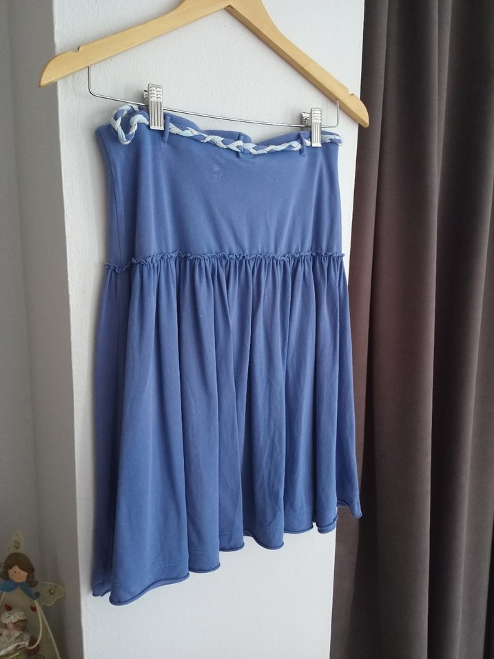 Bohem Midi Etek Mavi - Görsel 2