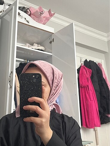 Pembe jakar eşarp - Görsel 2