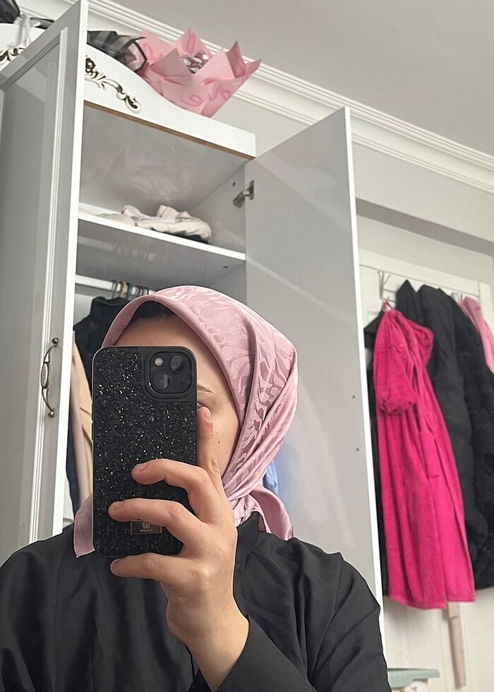 Pembe jakar eşarp - Görsel 2